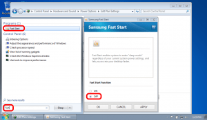 Disable Samsung Fast Start to Enable Greyed Out Windows Power Options