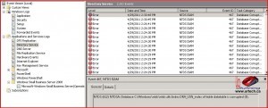 Windows Event Viewer Directory Service NTDS ISAM Error 467 Database Corrupt