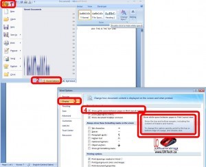 Word 2007 2010 Does Not Display the Header White Space Word 2007 2010 Does Not Display the Header White Space
