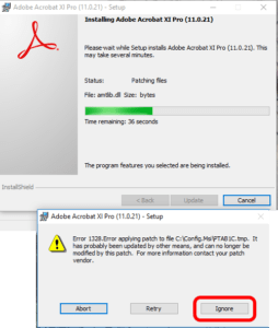 Adobe-Error-1328-Error-applying-patch-to-file-ignore-error