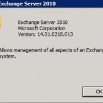 Exchange2010 with SP1 about Version Number