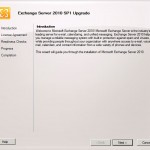 Install SP1 for Exchange 2010 Upgrade Introduction