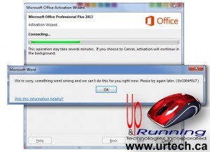 Microsoft Office 2013 Activation Error 0xC004F017