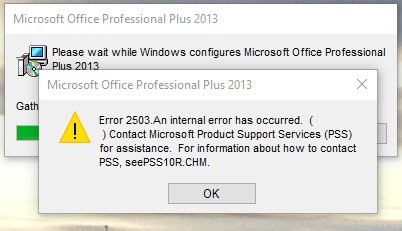 microsoft office standard 2010 encountered an error during setup