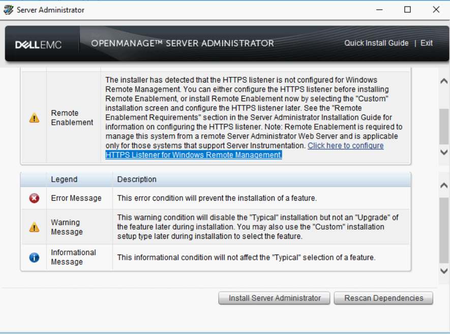SOLVED Dell OpenManage Server Administrator Install Alert ‘HTTPS