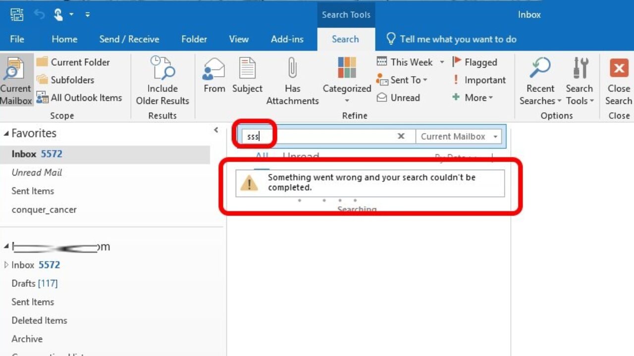 outlook cannot connect to Microsoft Exchange server through ERX