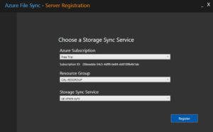 Azure-file-sync-registration