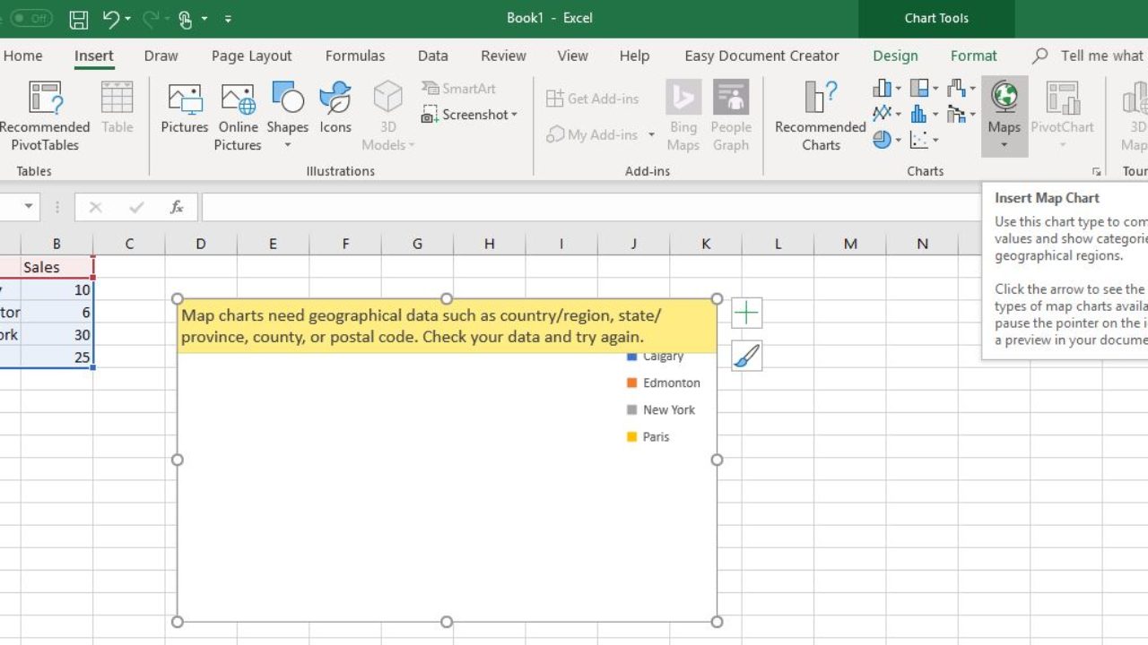 Plot cities on a map