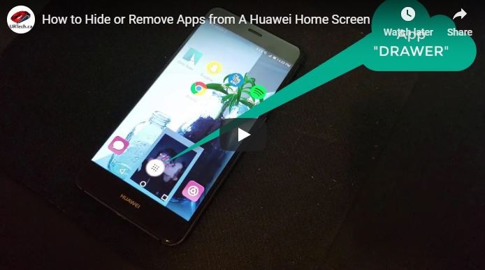 huawei hide remove apps from home screen