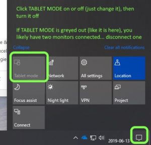 tablet mode