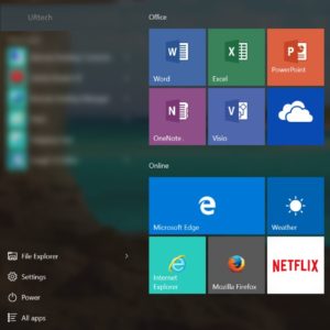 windows 10 customize default start menu
