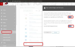 Disable User Owned Apps and Services O365 Settings