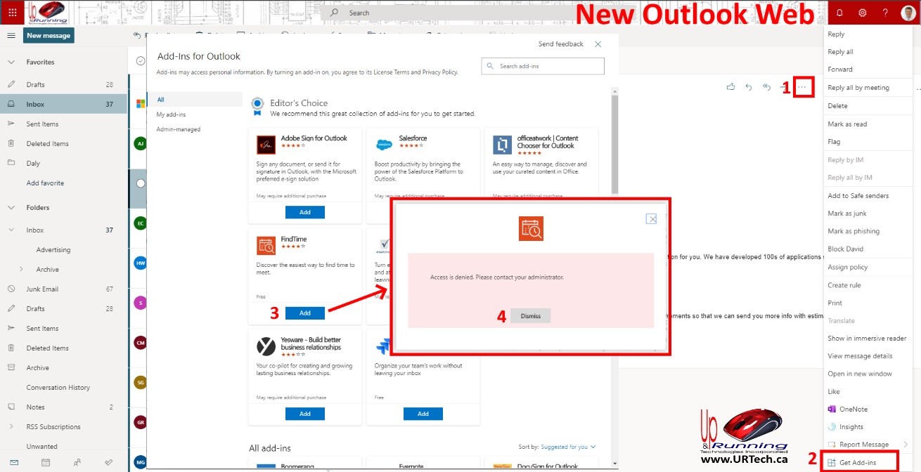 Blocked Manage Addins in new Outlook Web Access 2