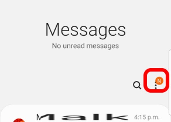 Orange N on Android Messages Apps
