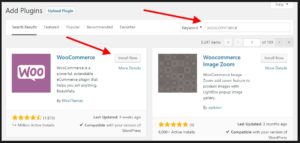 Install Woocommerce WordPress