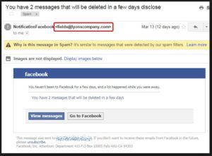facebook email phishing
