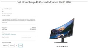 Dell u4919dw curved lcd -overview