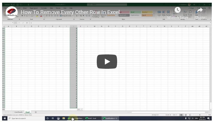 remove every other row in excel
