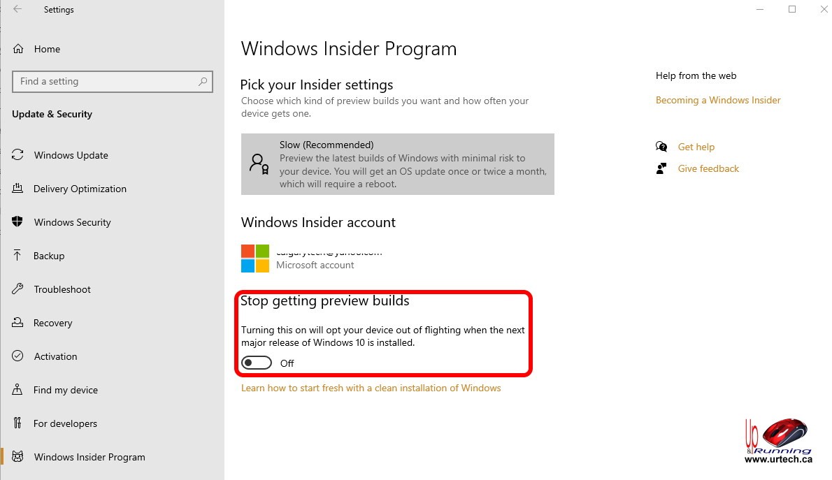 Windows 10 Flighting Insider Program