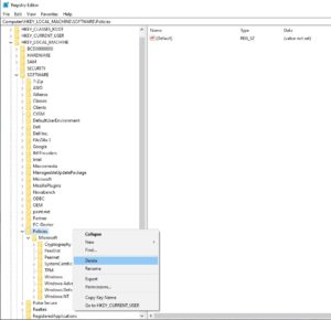 where are windows policies stored