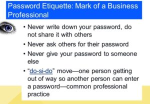 password etiquette