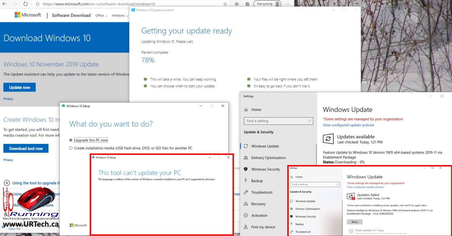 SOLVED Cannot Upgrade Windows 10 Updates Failed or This Tool Can’t