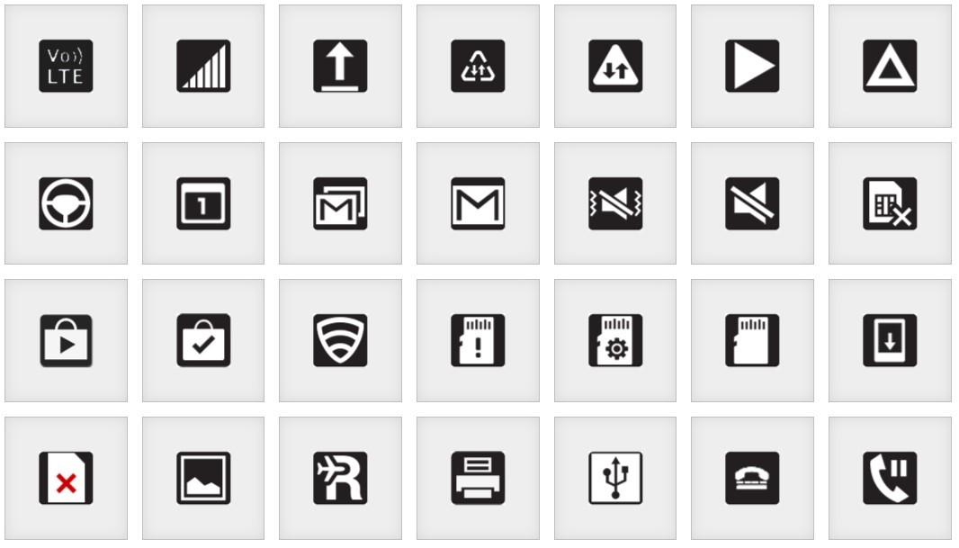 Android icons explained
