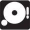 Circle with whole in it and small cirle to the left with exclamation mark to the right icon - your storage disk is full