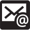 Mail envelope with @ sign icon - Email has been received