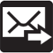 Mail envelope with right arrow icon - Email is being sent