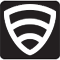 Sheild icon with horizontal curved lines inside icon - aka lookout icon - a security notice has been received