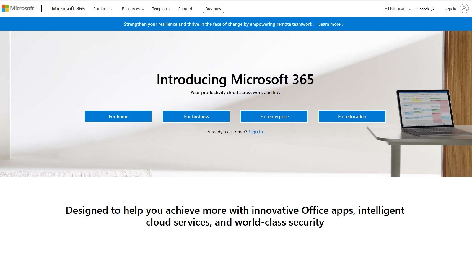 microsoft 365 apps home page
