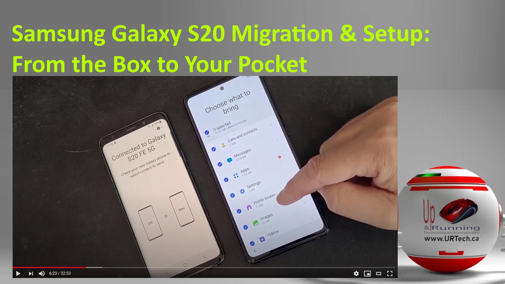 Samsung Galaxy S20 Migration Setup