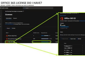 how to find out how many Microsoft Office 365 license I have and who is using them