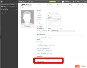 how to cancel a MyHeritage Subscription - delete data
