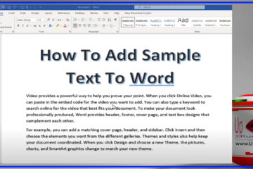 add sample text to word or powerpoint