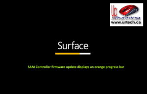 microsoft surface - amber orange bar under surface means SAM Controller firmware update displays an orange progress bar
