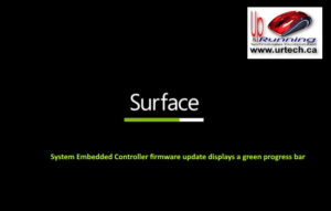 microsoft surface - green bar under surface means System Embedded Controller firmware update displays a green progress bar