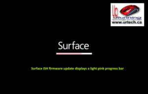 microsoft surface - light pink bar under surface means Surface ISH firmware update displays a light pink progress bar
