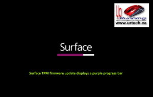 microsoft surface - purple bar under surface means Surface TPM firmware update displays a purple progress bar