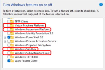 Windows 11 HyperV vs Virtual Machine Platform vs Windows Hypervisor Platform vs Windows Subsystem For Linux vs Windows Sandbox