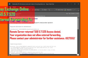 Microsoft 365 Exchange online 550 5 7 520 external forwarding fix