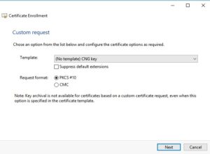 3 Certificate Services For a SAN Request No Template