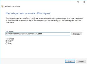 6 Certificate Services For a SAN Request Save File