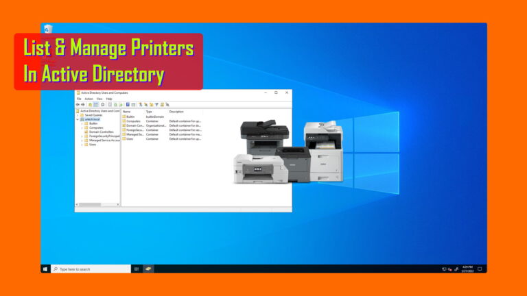 list and manage printers in active directory ad