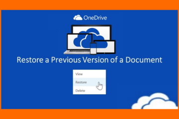 restore previous version version history of a document in onedrive