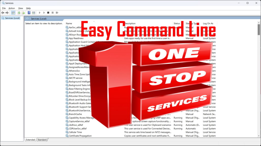 Stop Services with Same Name Using Command Line