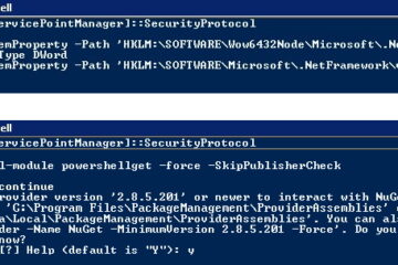 PowerShell nuget - UNABLE TO DOWNLOAD FROM URI tls ssl3