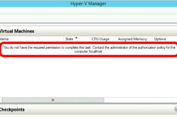 Open hyperv manager error You do not have the required permission to complete the task