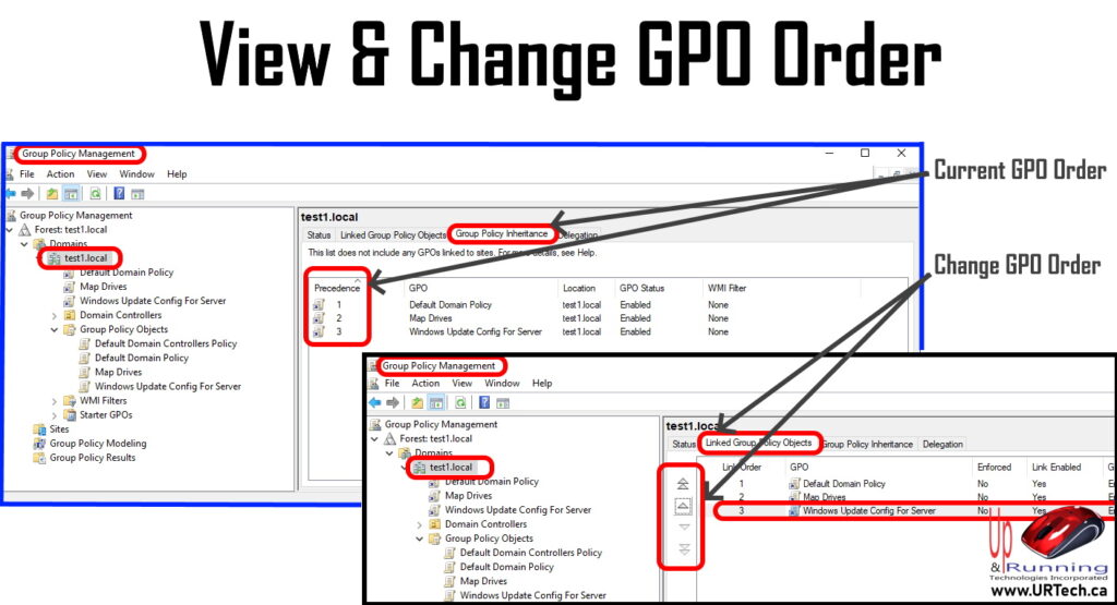 how to view and change GPO order